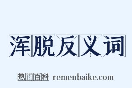浑脱反义词是什么意思的图片
